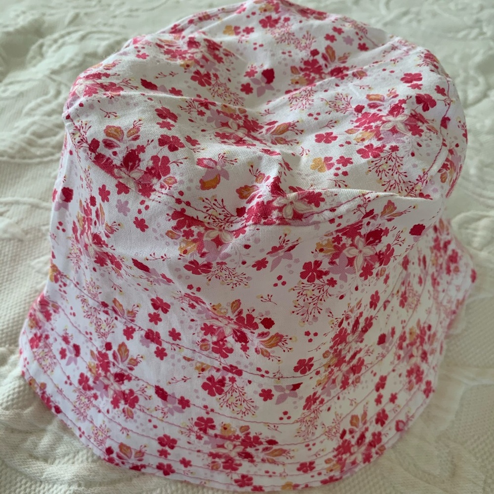 Handmade Pink Floral Bucket Hat